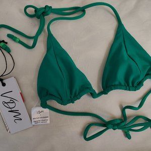 VDM green triangle bikini top